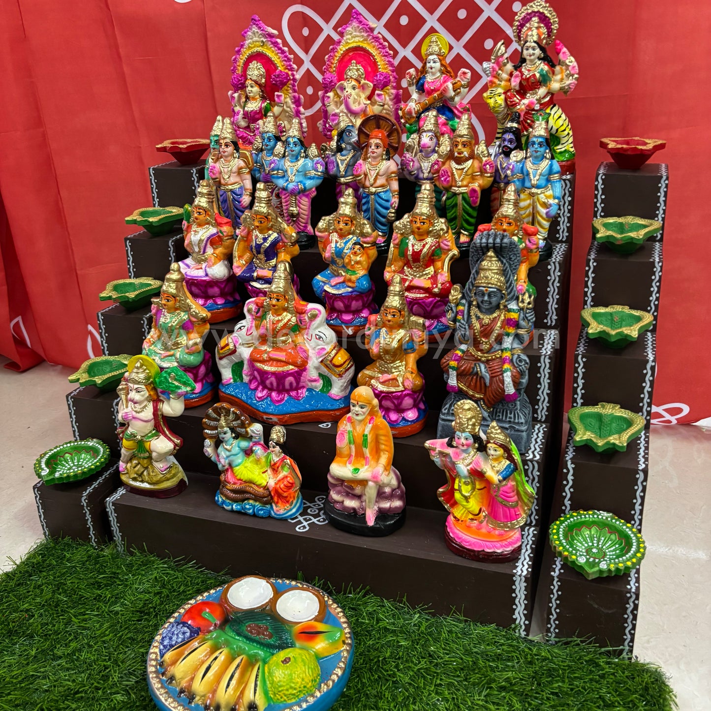 5 Step Clay Idols Golu - Entire Set - CG1