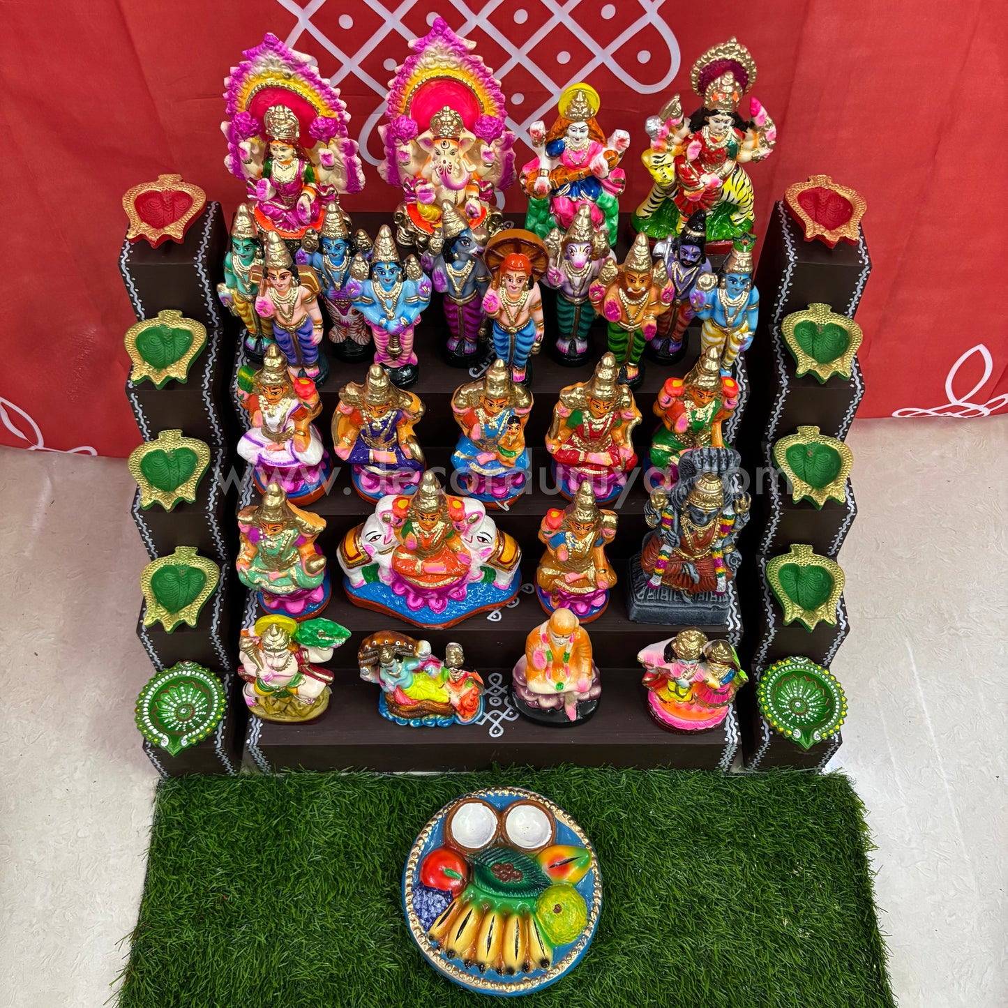 5 Step Clay Idols Golu - Entire Set - CG1