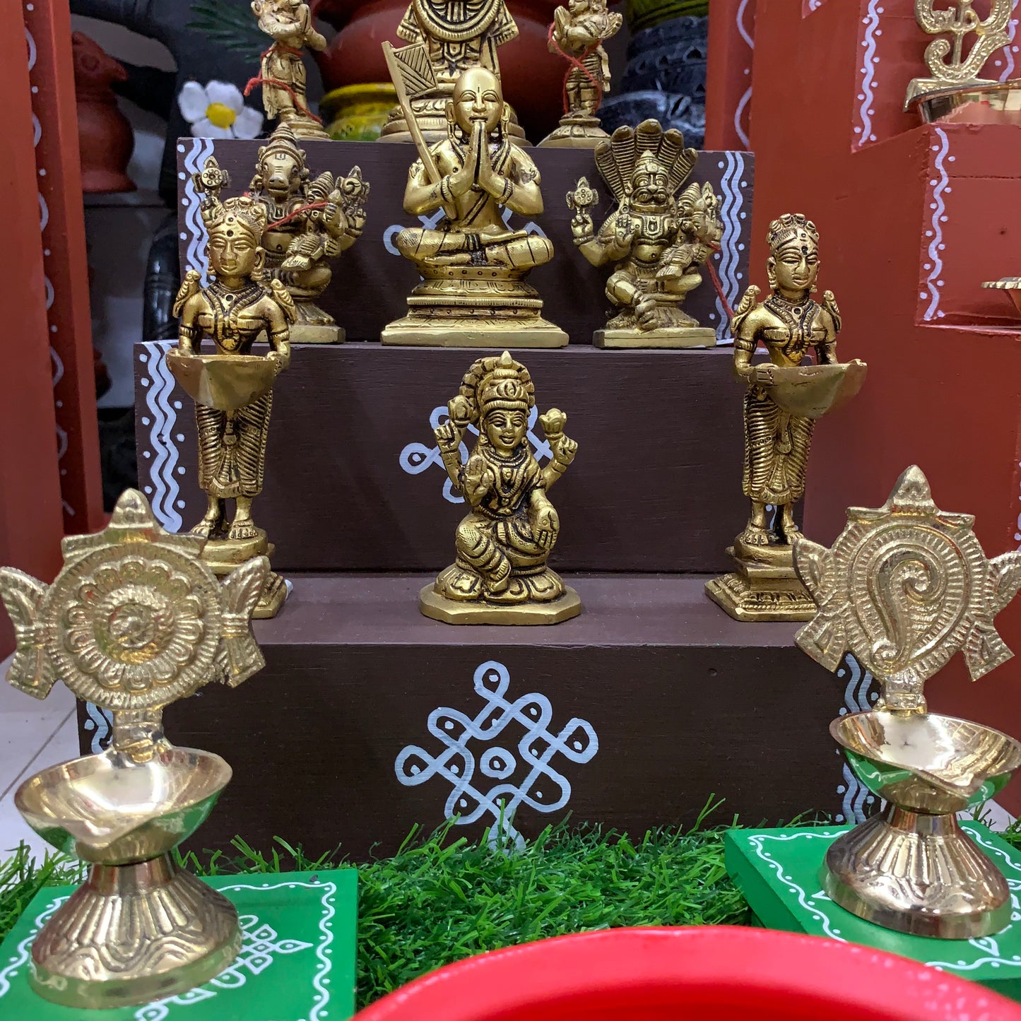 3 Step Brass Vishnu Golu - Entire Set - MB111
