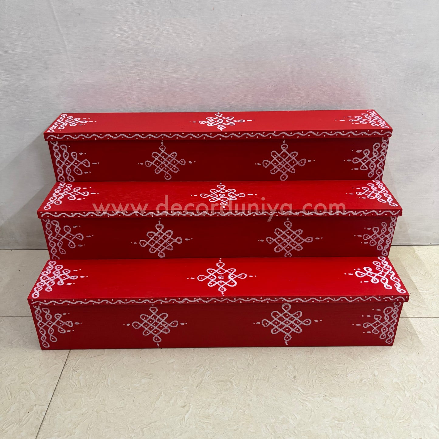 Dismantable 3 step Golu Padi | 18 inches Width - DGP5