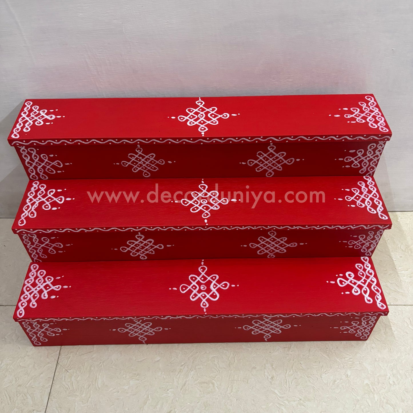 Dismantable 3 step Golu Padi | 18 inches Width - DGP5
