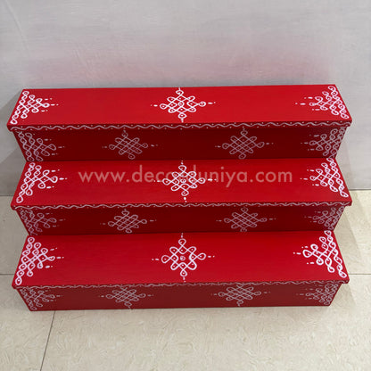 Dismantable 3 step Golu Padi | 18 inches Width - DGP5