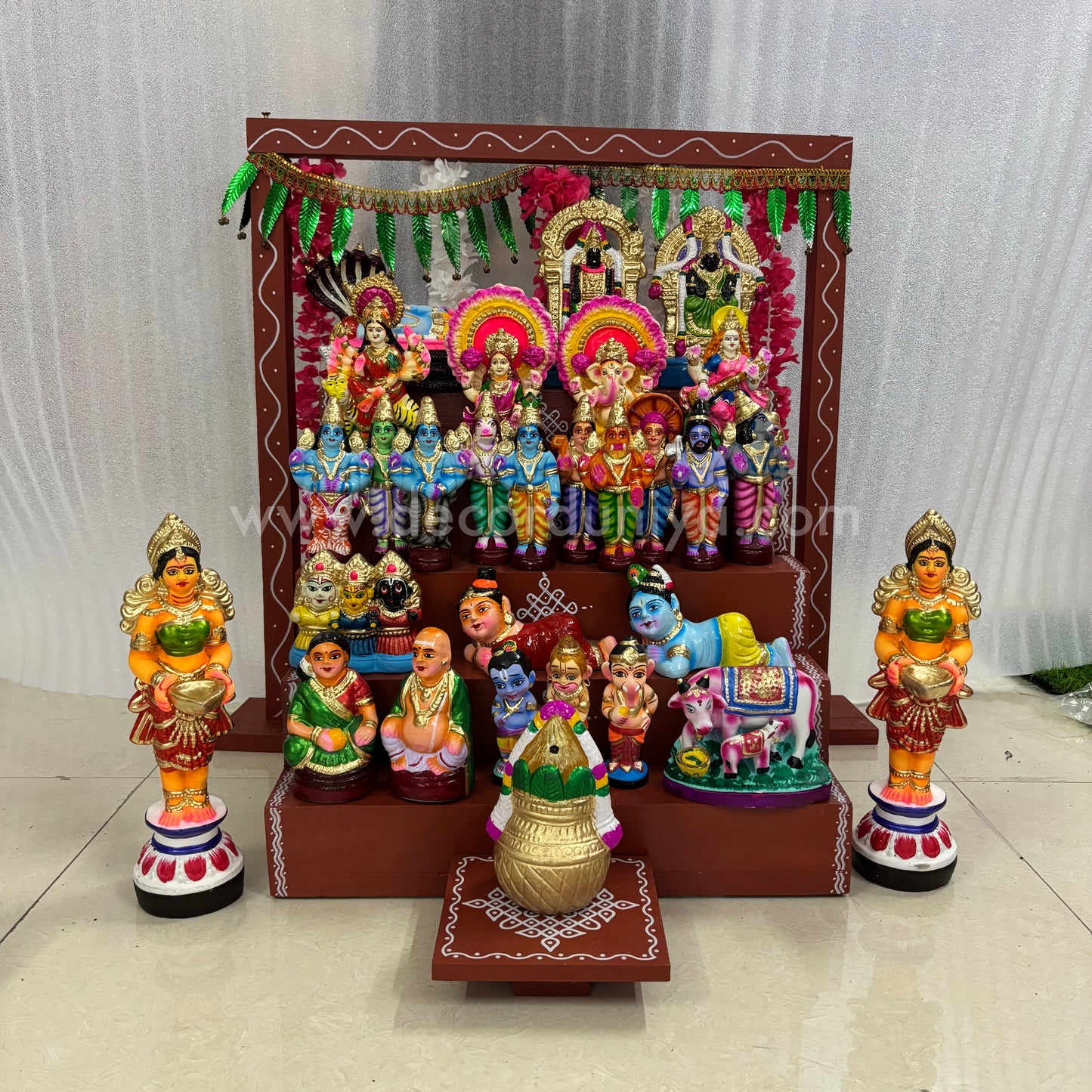5-Step Clay Golu Dolls | Complete Set, Exactly as Shown in the Photo | CG106