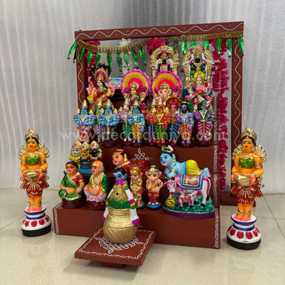 5-Step Clay Golu Dolls | Complete Set, Exactly as Shown in the Photo | CG106
