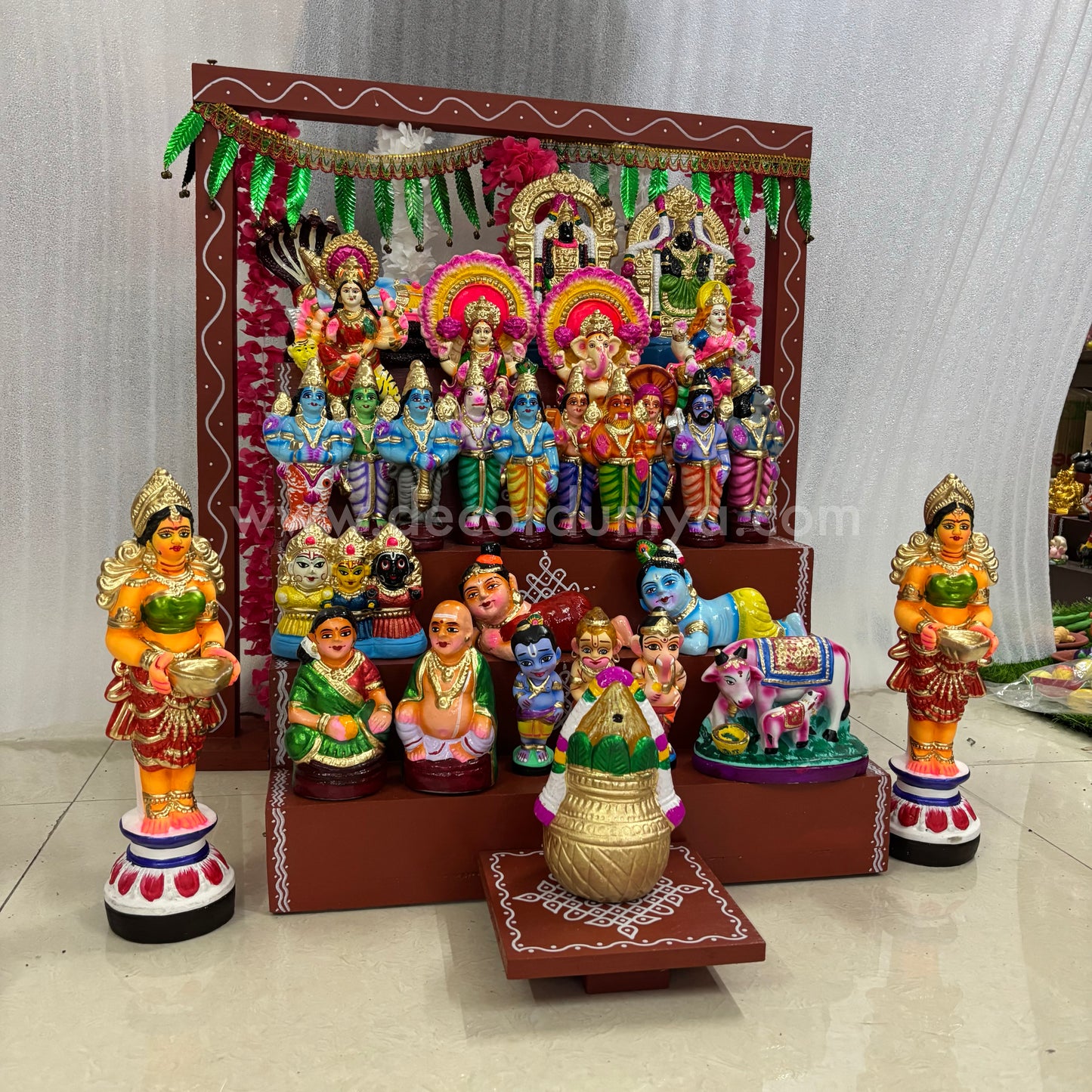 5-Step Clay Golu Dolls | Complete Set, Exactly as Shown in the Photo | CG106