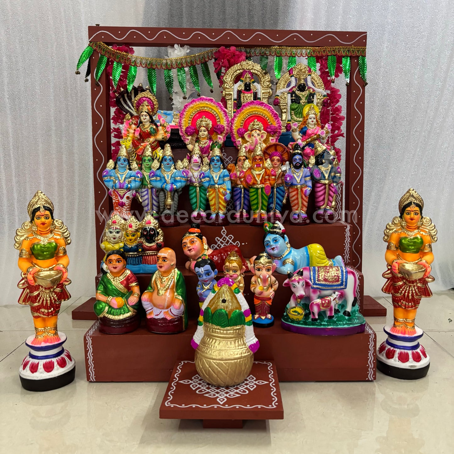 5-Step Clay Golu Dolls | Complete Set, Exactly as Shown in the Photo | CG106