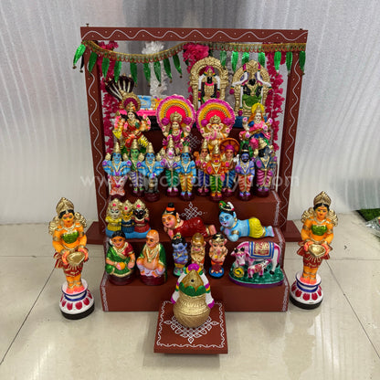 5-Step Clay Golu Dolls | Complete Set, Exactly as Shown in the Photo | CG106