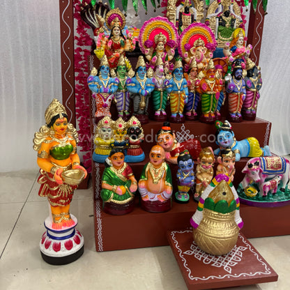 5-Step Clay Golu Dolls | Complete Set, Exactly as Shown in the Photo | CG106