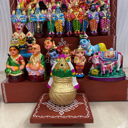 5-Step Clay Golu Dolls | Complete Set, Exactly as Shown in the Photo | CG106