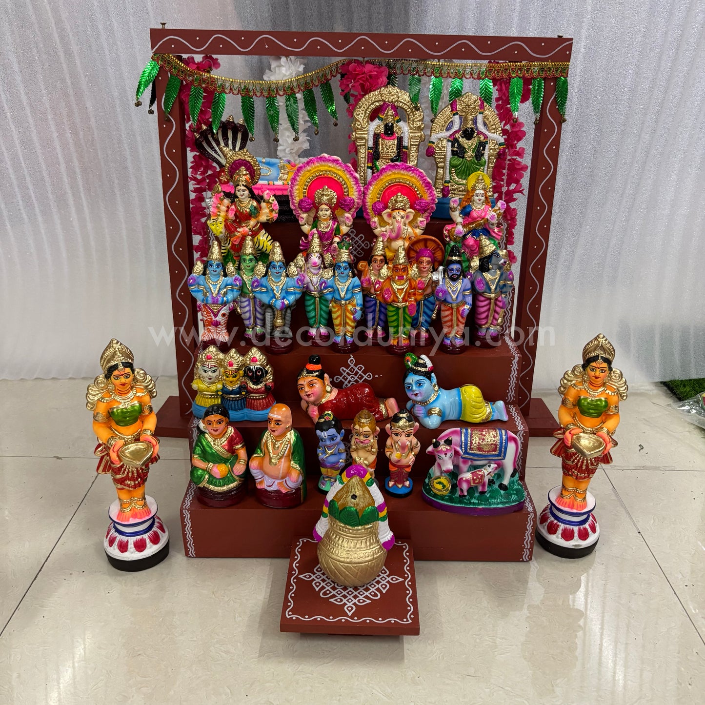 5-Step Clay Golu Dolls | Complete Set, Exactly as Shown in the Photo | CG106