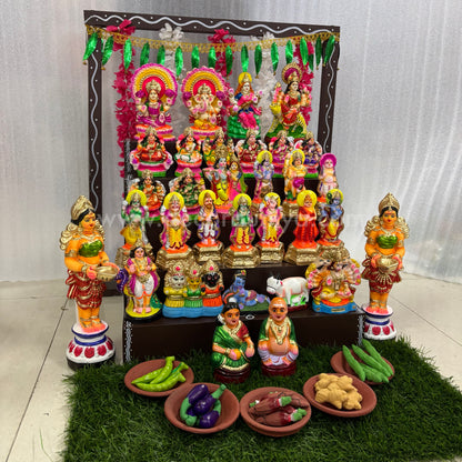 5-Step Clay Golu Dolls | Complete Set, Exactly as Shown in the Photo | CG105