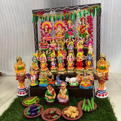 5-Step Clay Golu Dolls | Complete Set, Exactly as Shown in the Photo | CG105