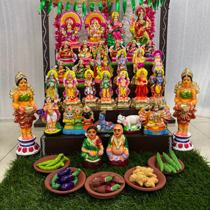 5-Step Clay Golu Dolls | Complete Set, Exactly as Shown in the Photo | CG105
