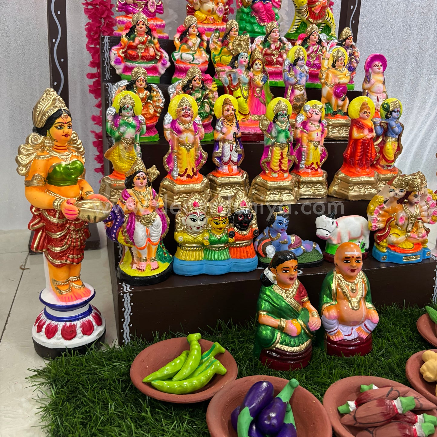 5-Step Clay Golu Dolls | Complete Set, Exactly as Shown in the Photo | CG105