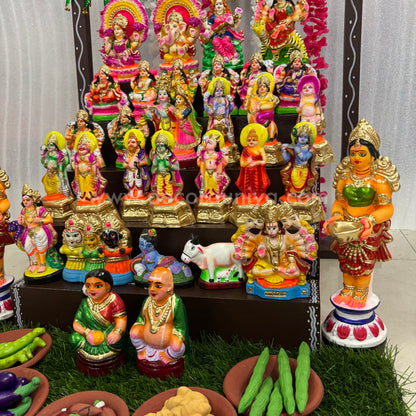 5-Step Clay Golu Dolls | Complete Set, Exactly as Shown in the Photo | CG105