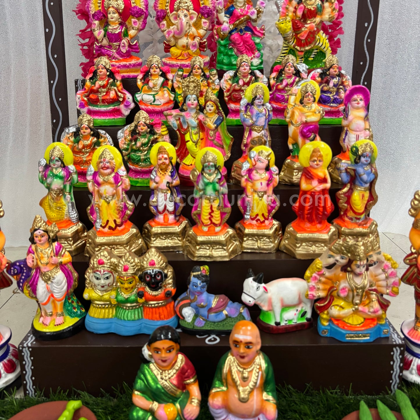 5-Step Clay Golu Dolls | Complete Set, Exactly as Shown in the Photo | CG105