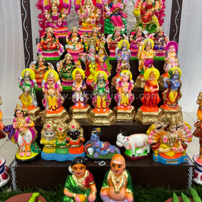 5-Step Clay Golu Dolls | Complete Set, Exactly as Shown in the Photo | CG105