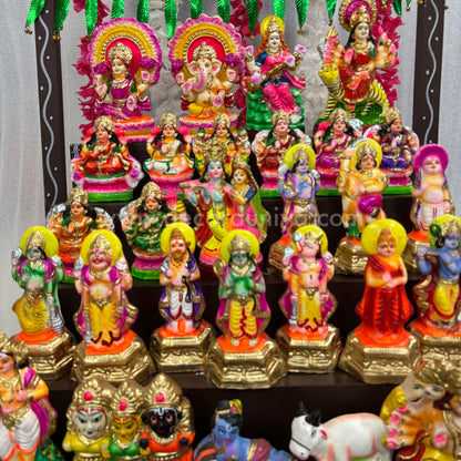 5-Step Clay Golu Dolls | Complete Set, Exactly as Shown in the Photo | CG105
