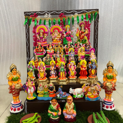 5-Step Clay Golu Dolls | Complete Set, Exactly as Shown in the Photo | CG105