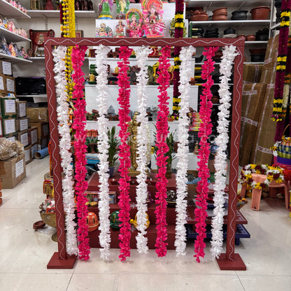 Backdrop Flower Stand for Pooja with Green Thoranam - BFS03