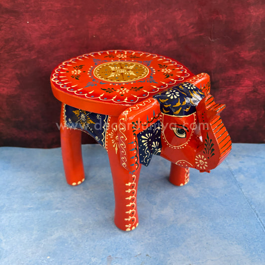 Handcrafted Wooden Elephant Stand - AR2