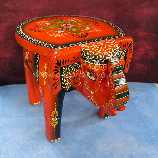 Handcrafted Wooden Elephant Stand - AR3