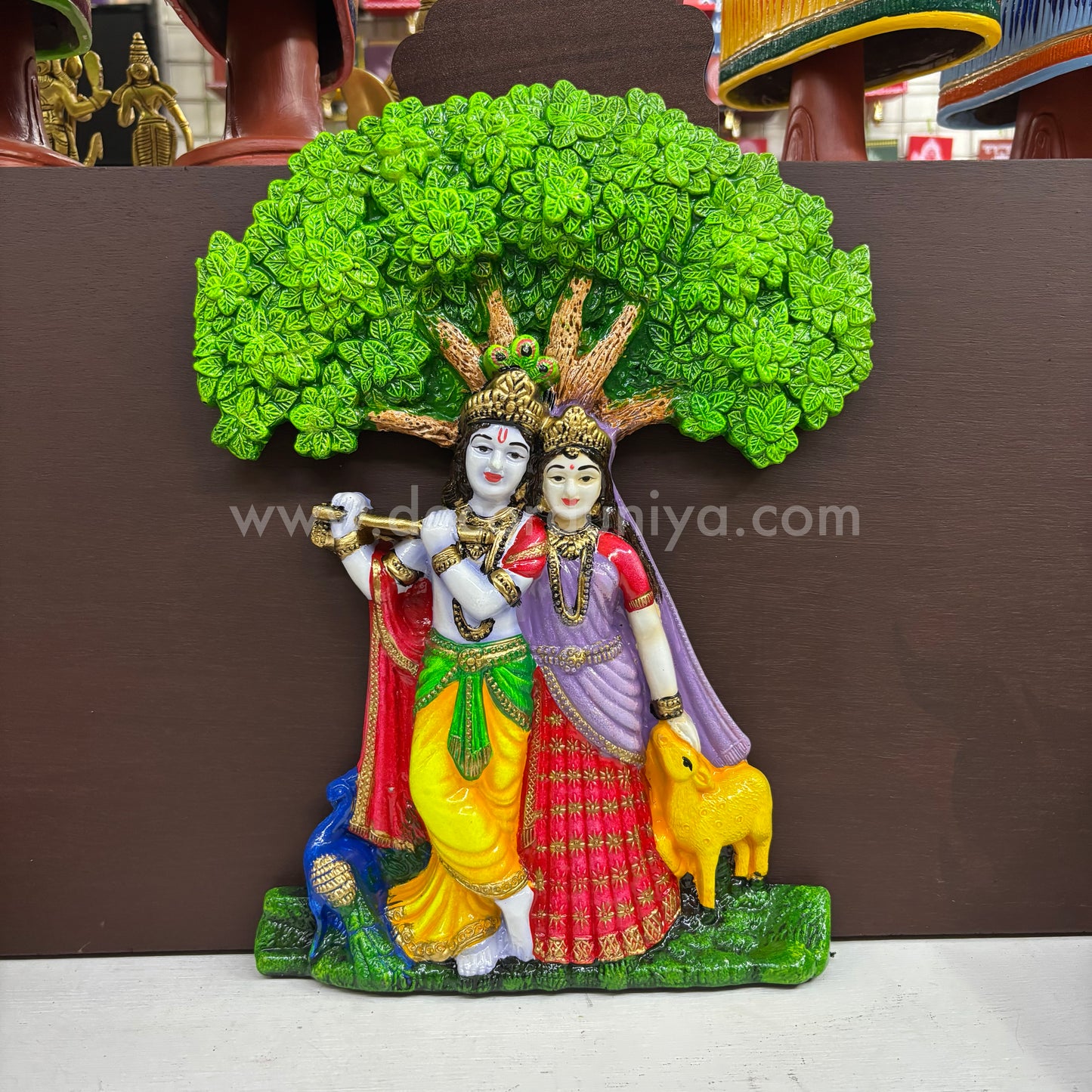 Radha Krishna Wall Hanging with Tree - BKI20