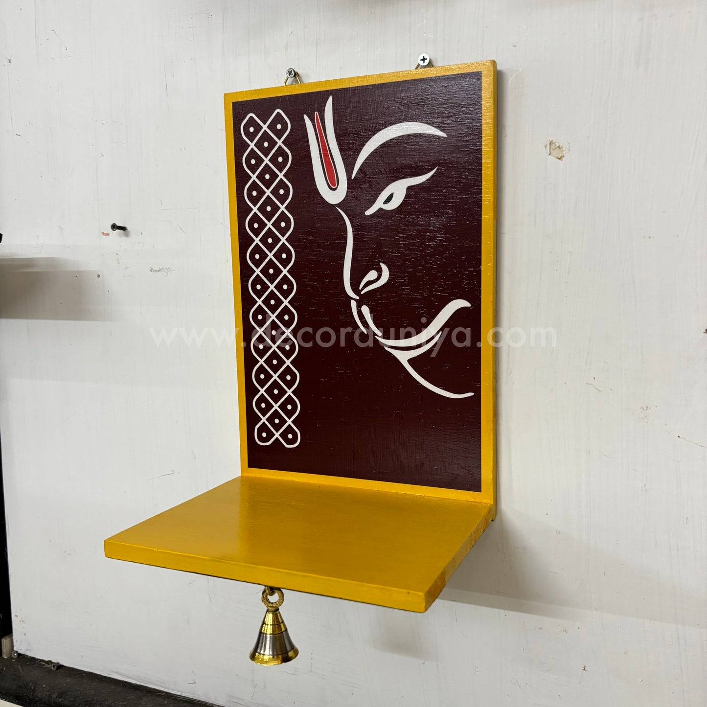 Wooden Kolam Wall Shelf, Vilakku Madam -  VMB1
