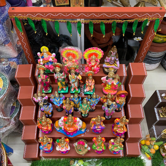 5 Step Clay Idols Golu - Entire Set - CG3