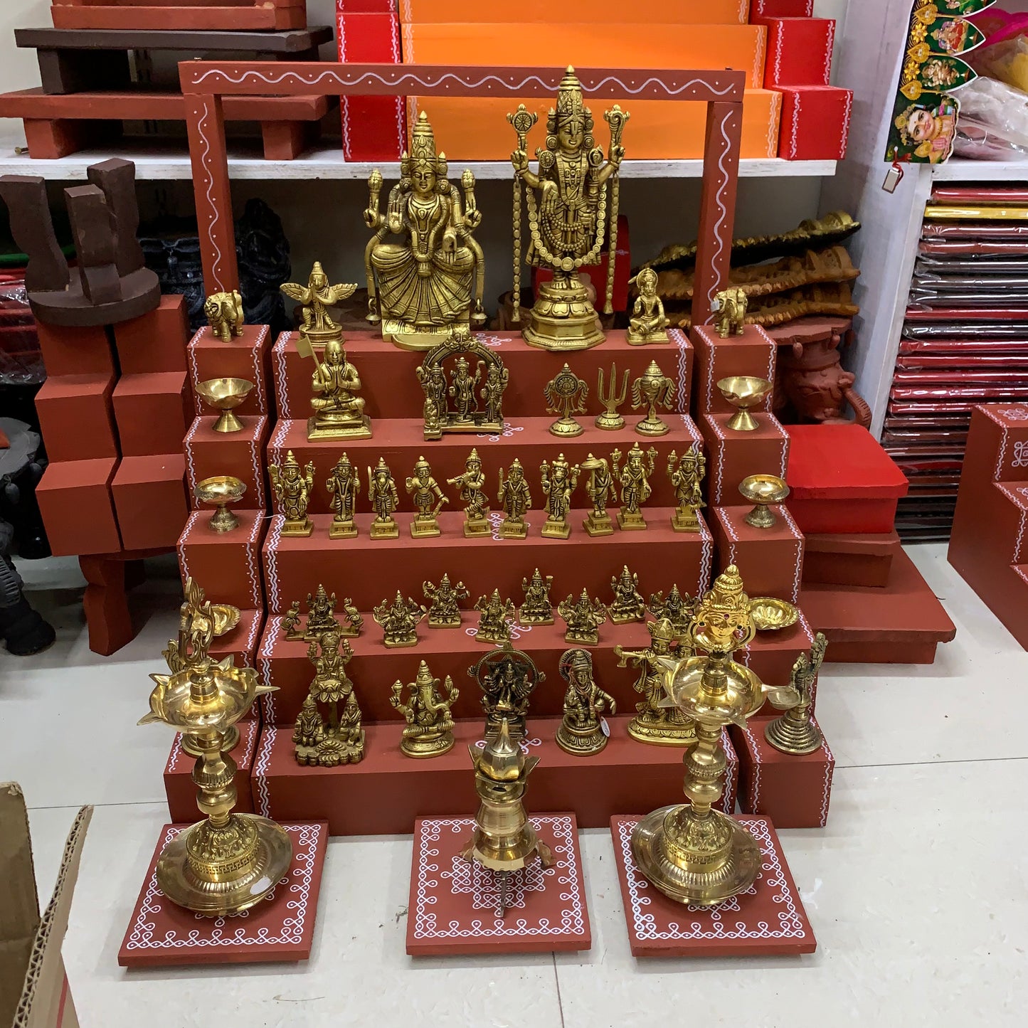 5 Step Brass Idols Golu - Entire Set - MBS04