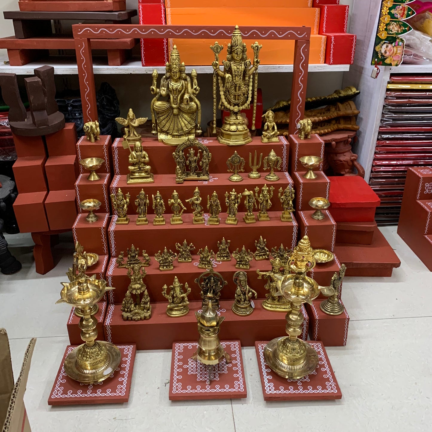 5 Step Brass Idols Golu - Entire Set - MBS04