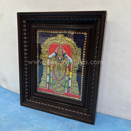 Tanjore Painting | Perumal | Chettinad Frame | - Flat Gold Foil  - TPM114