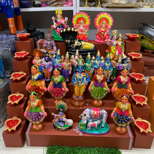 5 Step Clay Idols Golu - Entire Set - CG4