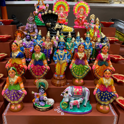 5 Step Clay Idols Golu - Entire Set - CG4