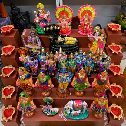 5 Step Clay Idols Golu - Entire Set - CG4