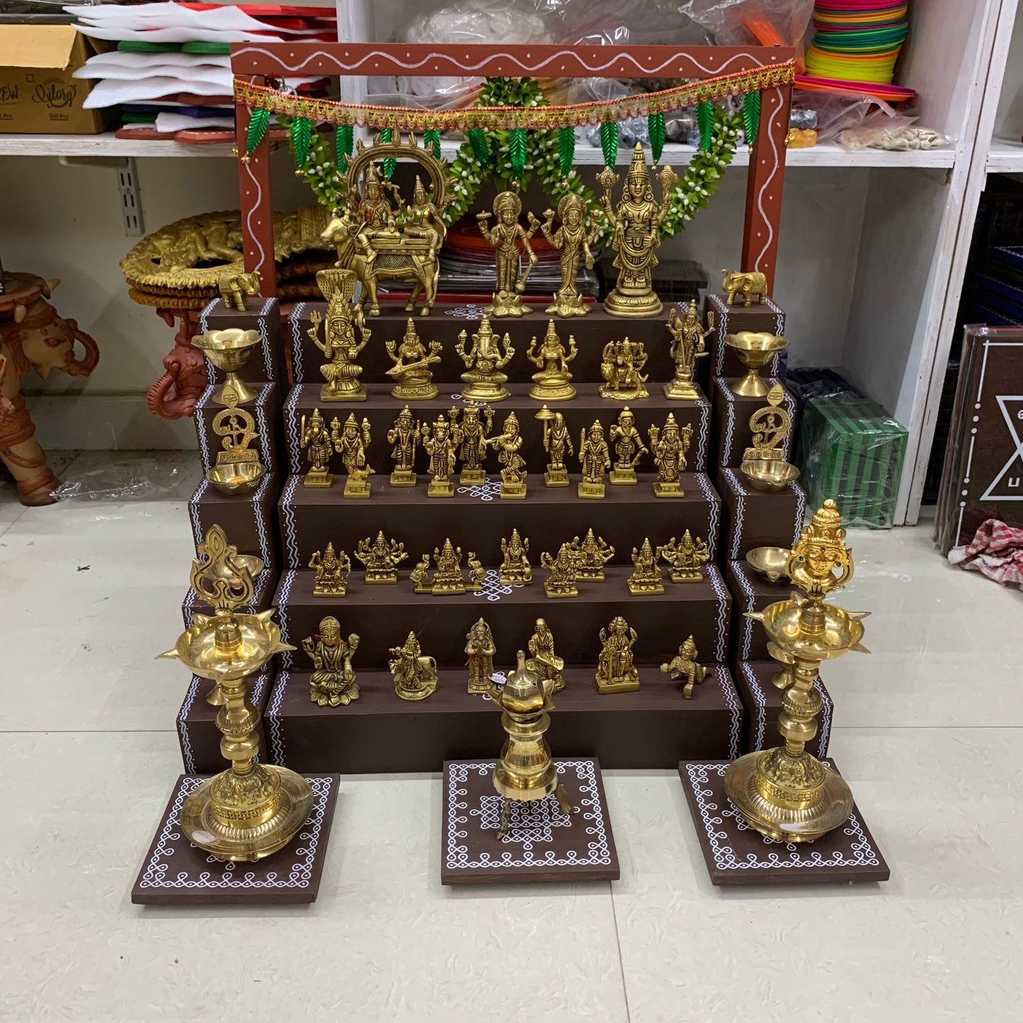 5 Step Brass Idols Golu - Entire Set - MBS06