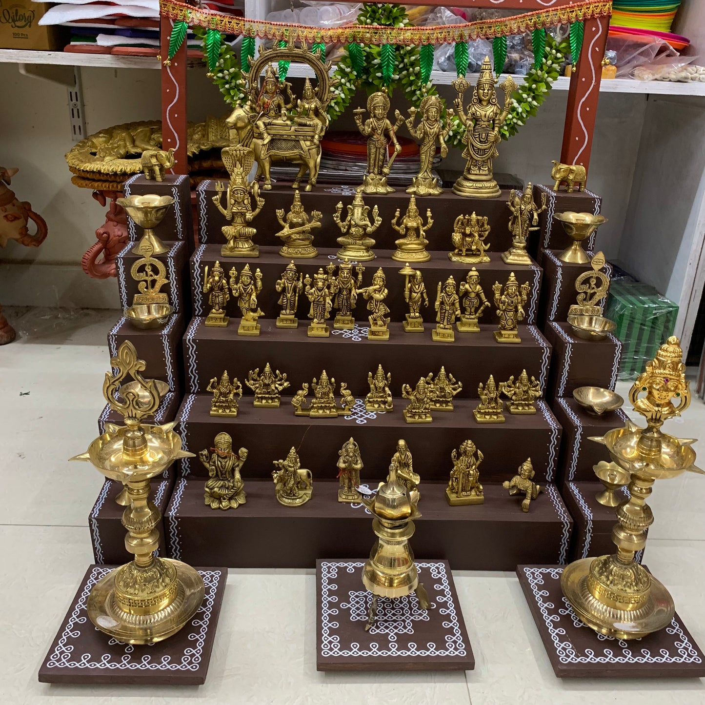 5 Step Brass Idols Golu - Entire Set - MBS06