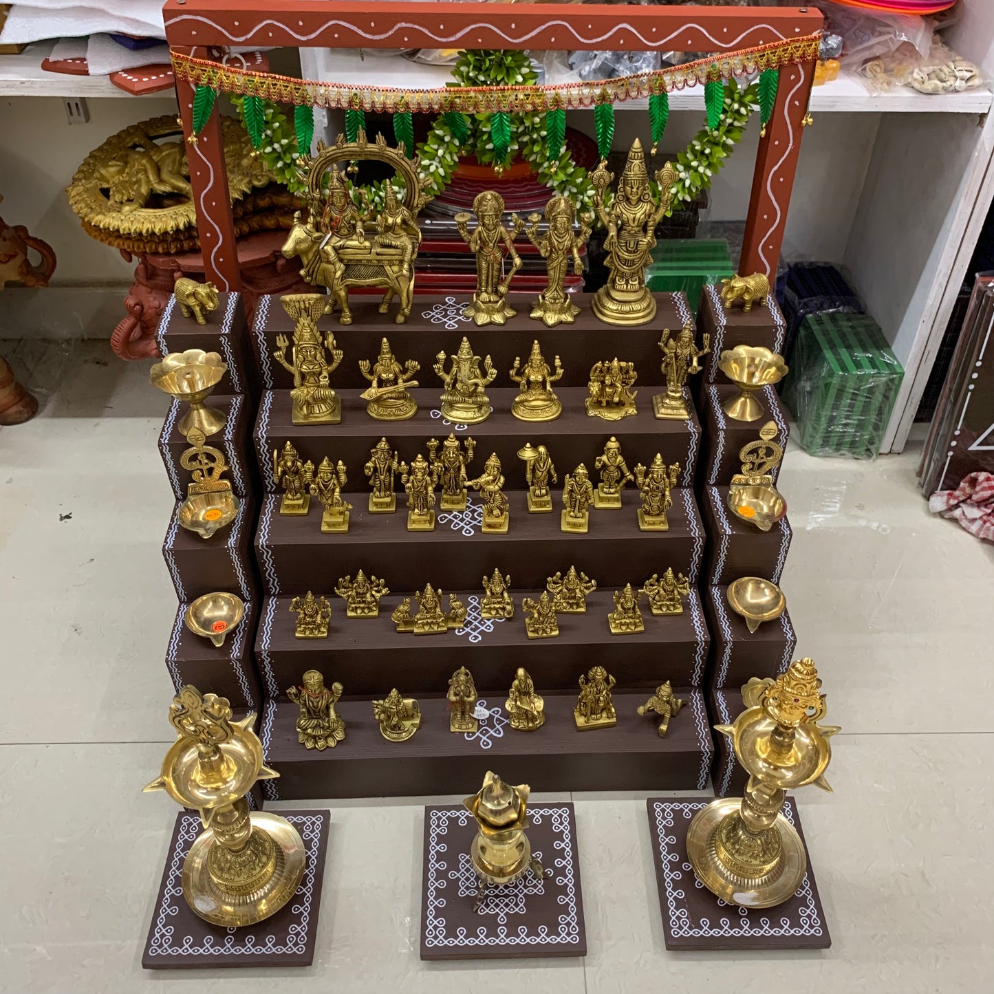 5 Step Brass Idols Golu - Entire Set - MBS06