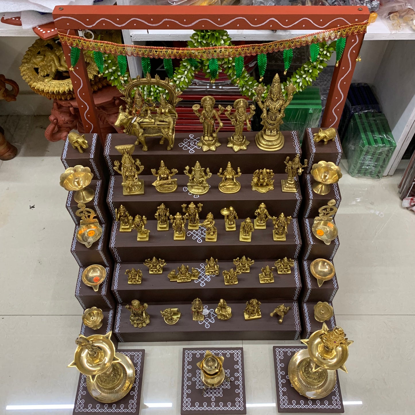 5 Step Brass Idols Golu - Entire Set - MBS06