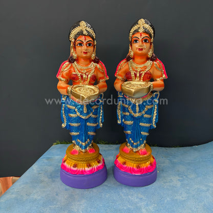 Paavai Vilakku – Handmade (Paper Mache ) | Golu Bommai | Decor Duniya Golu Dolls | Navaratri Golu Bommai - SK6