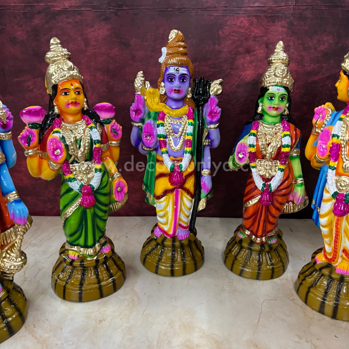 Mummurthigal with Deviyar Set | 12 inches Height - TK901