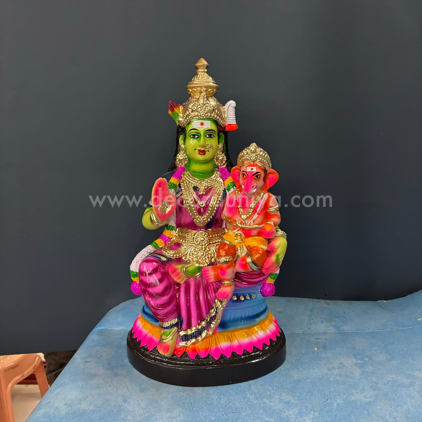 Parvathy Vinayagar – Handmade (Paper Mache ) | Golu Bommai | Decor Duniya Golu Dolls | Navaratri Golu Bommai - SK2
