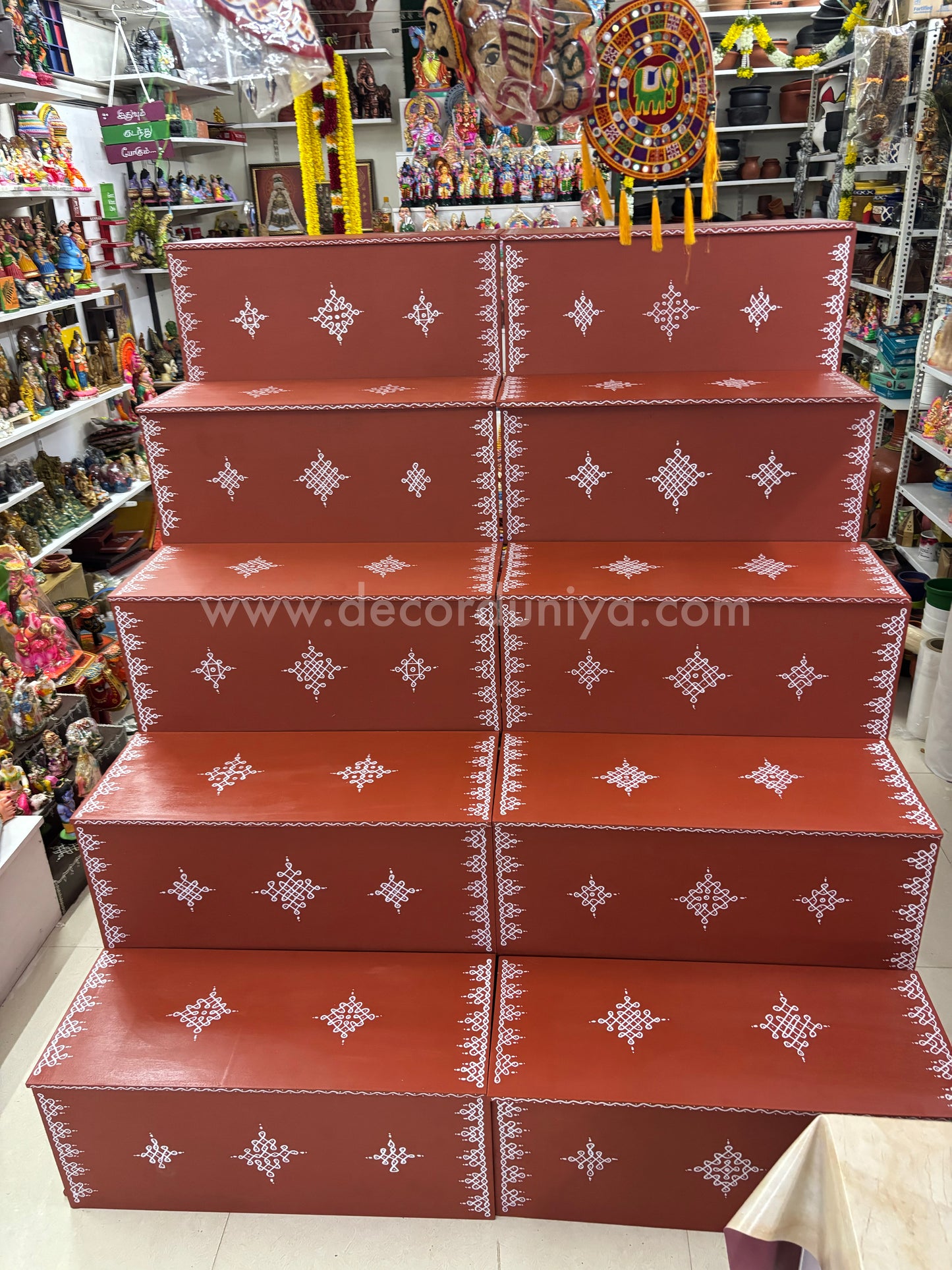 Dismantable 5 step Golu Padi | 60 inches Width - DGP23