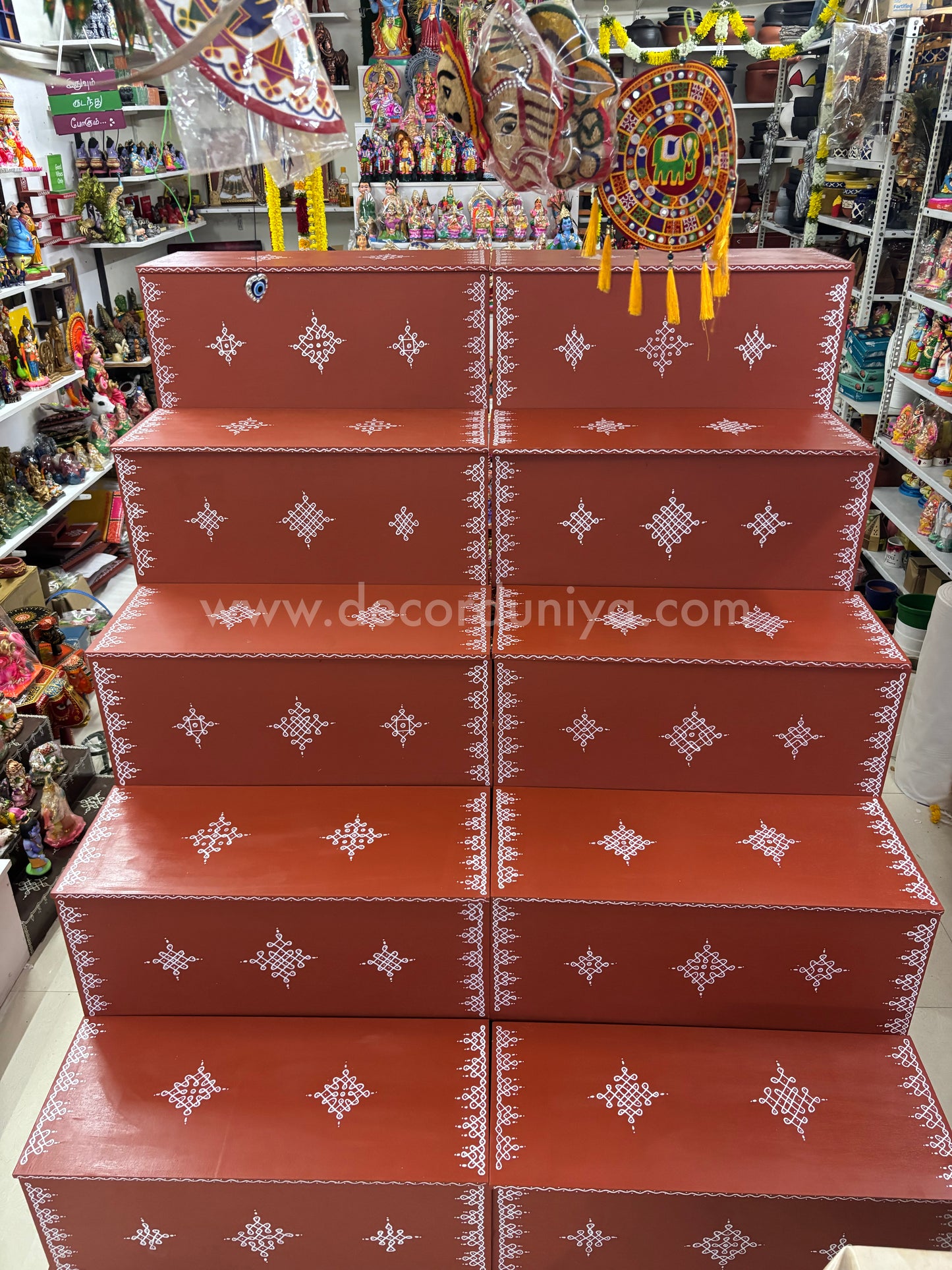 Dismantable 5 step Golu Padi | 60 inches Width - DGP23