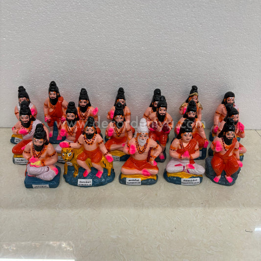 18 Siddhargal Set | Golu Bommai | Decor Duniya Golu Dolls | Navaratri Golu Bommai - TK912