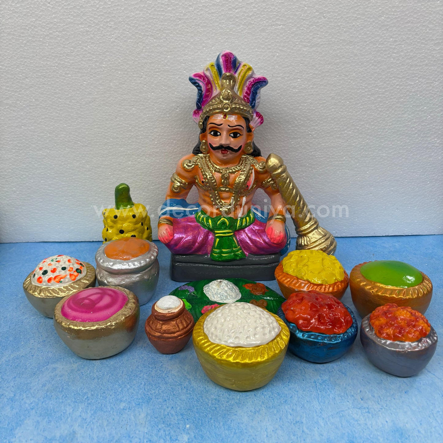 Maya Bazar Set | Kadorgajan Set | Clay Golu Bommai Set | Golu Doll | Navaratri Golu Bommai - TK56