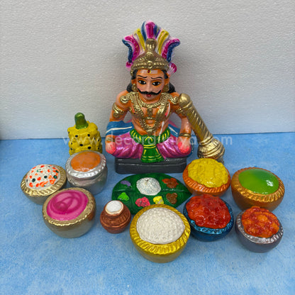 Maya Bazar Set | Kadorgajan Set | Clay Golu Bommai Set | Golu Doll | Navaratri Golu Bommai - TK56