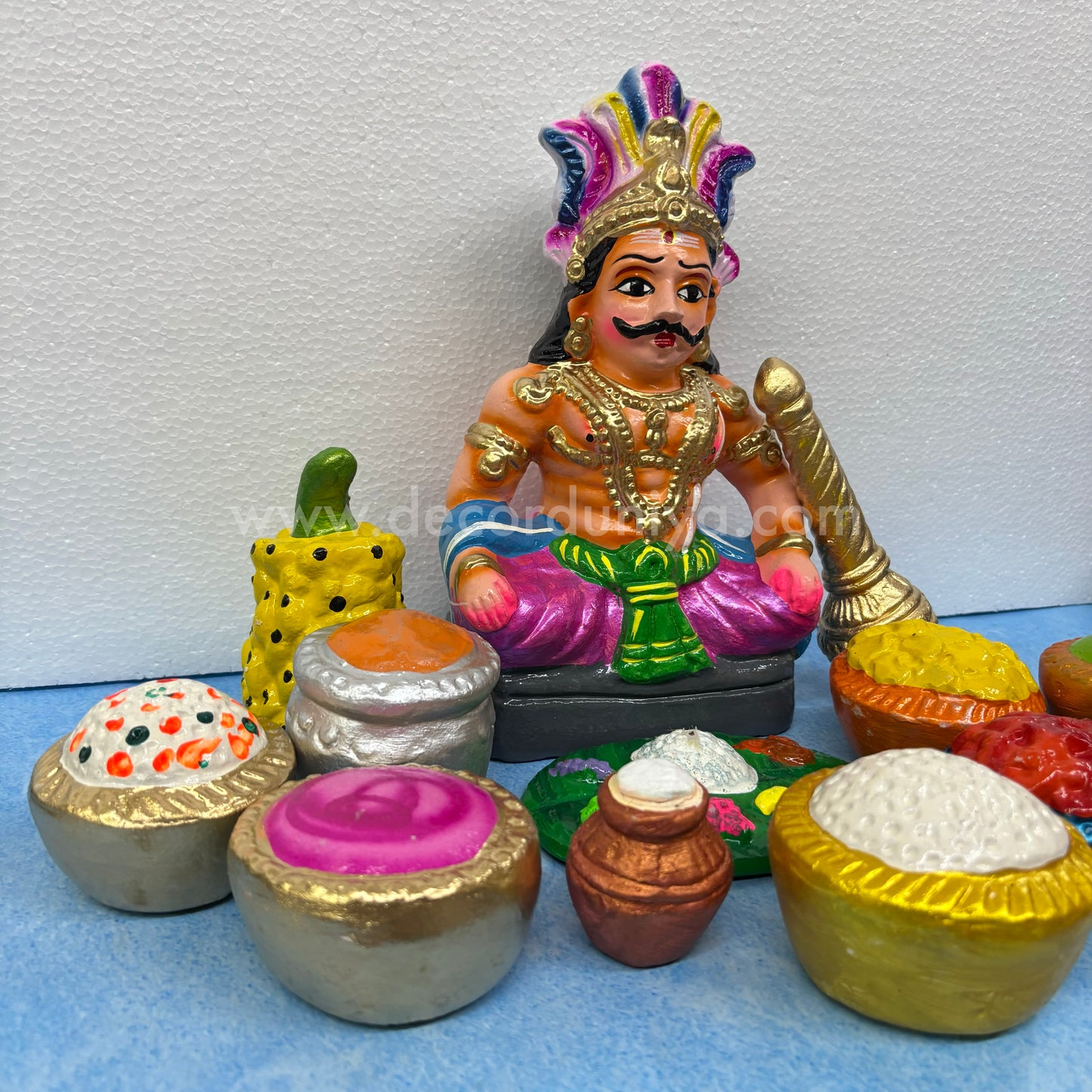 Maya Bazar Set | Kadorgajan Set | Clay Golu Bommai Set | Golu Doll | Navaratri Golu Bommai - TK56
