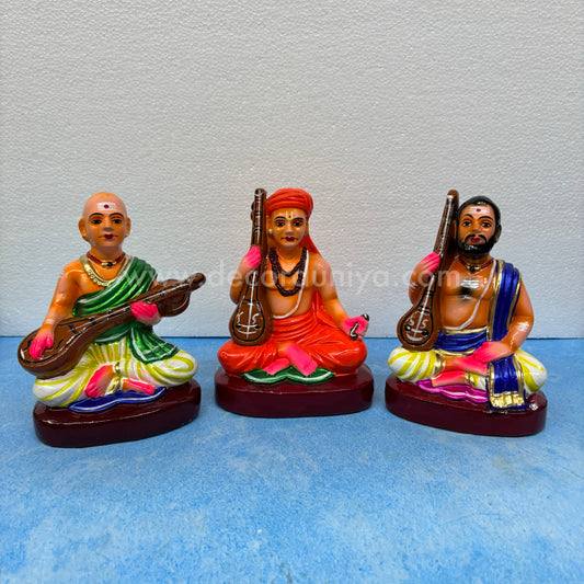 Sangeetha Mummoorthigal Clay Golu Bommai Set | Decor Duniya Golu Dolls | Navaratri Golu Bommai - TK58