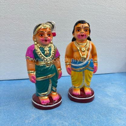 Mama Mami | Uncle Aunty | Young Couple | Golu Bommai | Decor Duniya Golu Dolls | Navaratri Golu Bommai - TK63